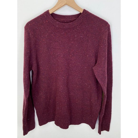 Men's Crew Neck Long Sleeve Sweater Red Size One - Picture 1 of 5